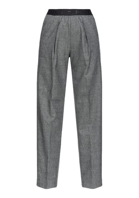 PRINCE OF WALES PANTS WITH ELASTIC WAISTBAND PINKO | Trousers | 102197 A07PIZ9